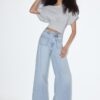 Jeans de pierna recta con bolsillos Jeans de pierna recta con bolsillos