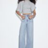 Jeans de pierna recta con bolsillos Jeans de pierna recta con bolsillos
