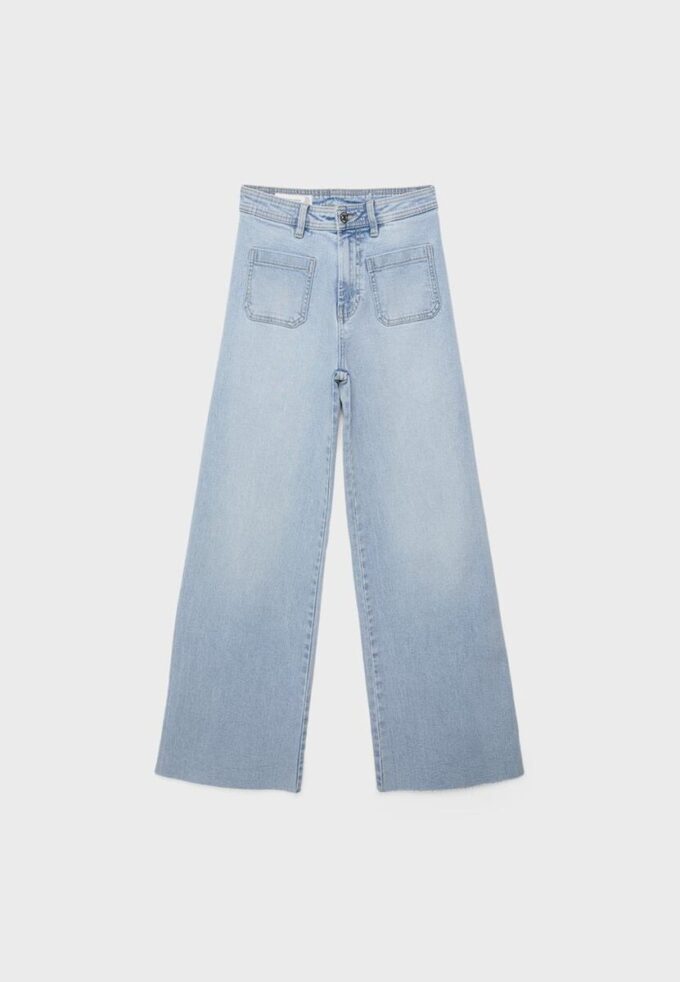 Jeans de pierna recta con bolsillos Jeans de pierna recta con bolsillos