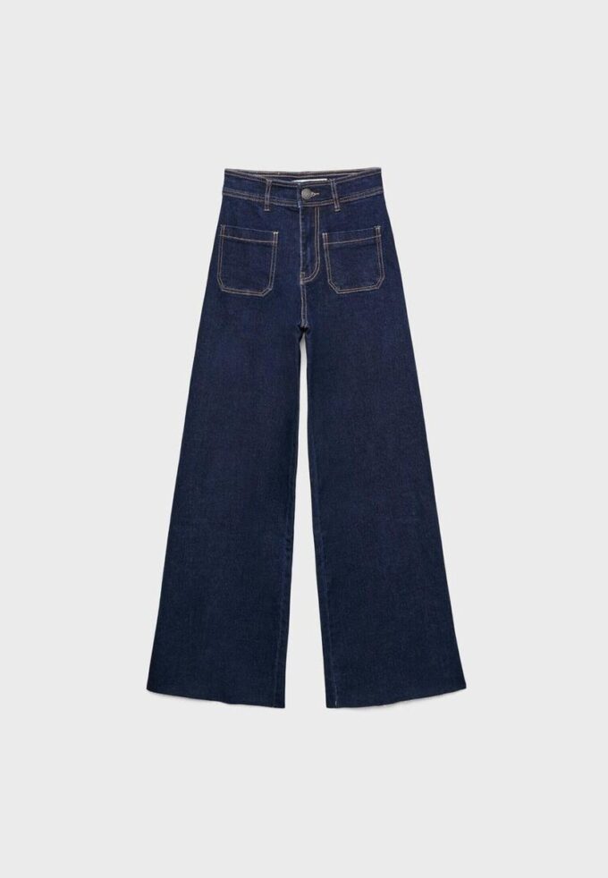 Jeans de pierna recta con bolsillos Jeans de pierna recta con bolsillos