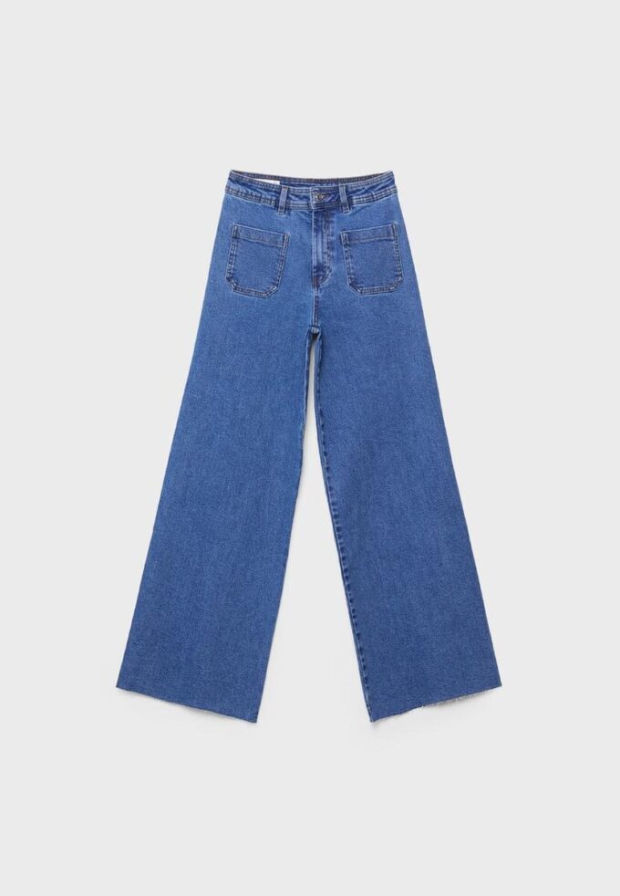 Jeans de pierna recta con bolsillos Jeans de pierna recta con bolsillos