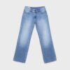 Jeans de pierna recta con doble botón metálico Jeans de pierna recta con doble botón metálico
