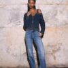 Jeans de talle bajo y corte recto Jeans de talle bajo y corte recto