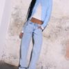 Jeans de talle bajo y corte recto Jeans de talle bajo y corte recto