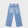 Jeans de talle bajo y pierna Wide Leg con botón de joya Jeans de talle bajo y pierna Wide Leg con botón de joya