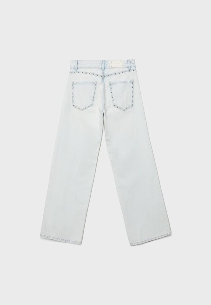 Jeans holgados Wide Leg con tachuelas Jeans holgados Wide Leg con tachuelas