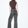 Jeans rectos Wide Leg con estampado de leopardo Jeans rectos Wide Leg con estampado de leopardo