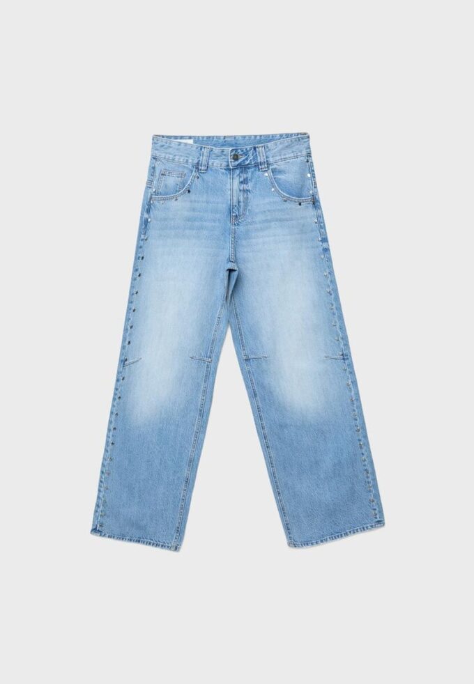Jeans superholgados con estrellas laterales Jeans superholgados con estrellas laterales
