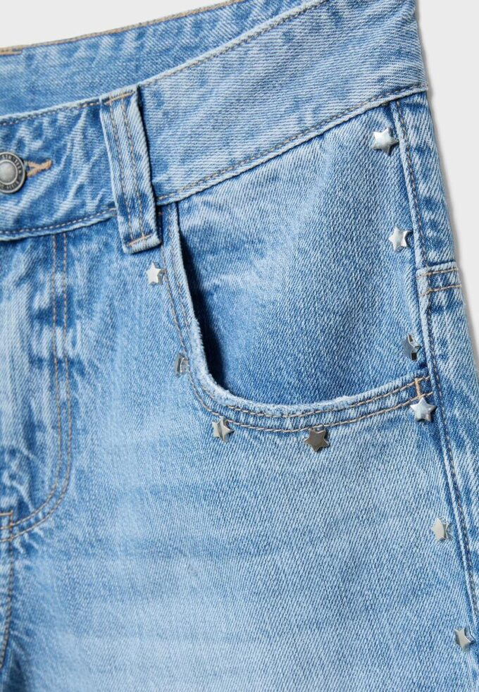 Jeans superholgados con estrellas laterales Jeans superholgados con estrellas laterales
