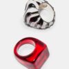 Juego de 2 anillos combinados