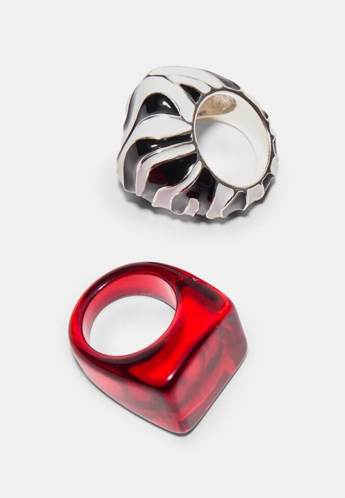 Juego de 2 anillos combinados