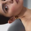 Juego de 2 aretes de aro gruesos e impermeables