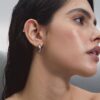 Juego de 2 aretes de aro gruesos e impermeables