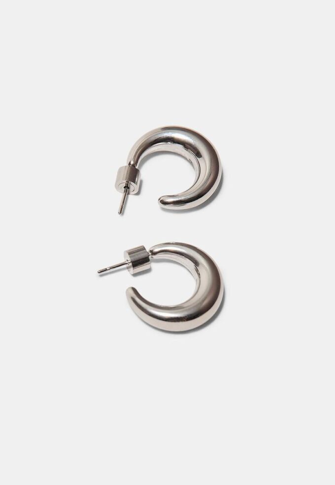 Juego de 2 aretes de aro gruesos e impermeables
