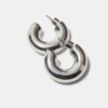 Juego de 2 aretes de aro gruesos e impermeables