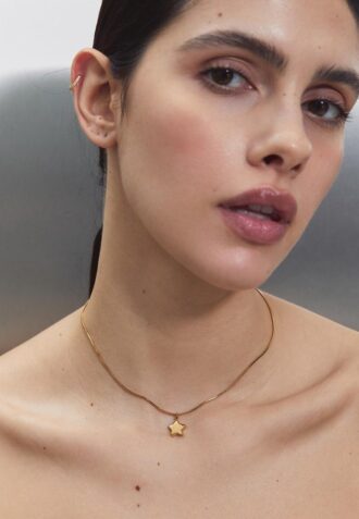 Juego de 2 collares impermeables con estrella y corazón