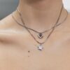 Juego de 2 collares impermeables con estrella y corazón