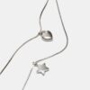 Juego de 2 collares impermeables con estrella y corazón