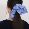 Juego de 2 gomas para el pelo bordadas