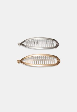 Juego de 2 pinzas de plátano de metal