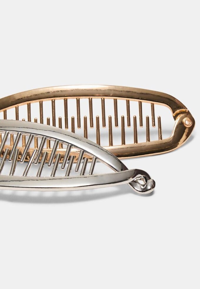 Juego de 2 pinzas de plátano de metal