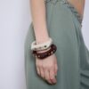 Juego de 2 pulseras con estrellas y brillantes