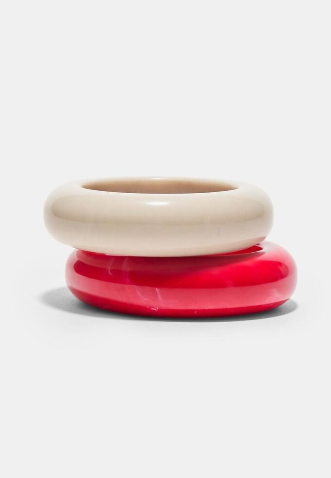 Juego de 2 pulseras de acetato