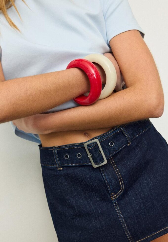 Juego de 2 pulseras de acetato