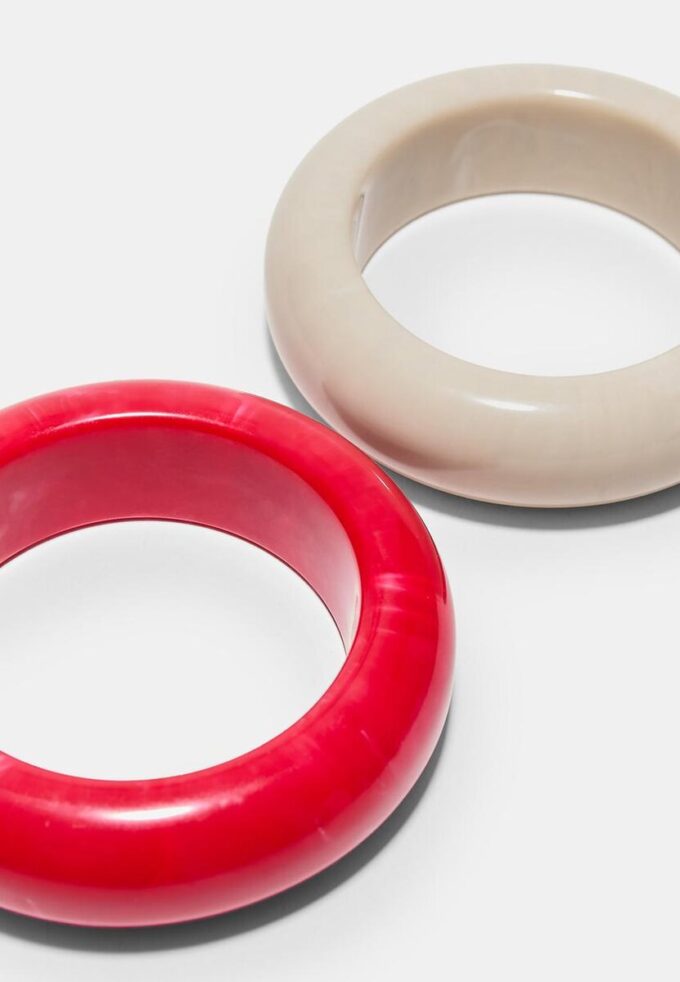 Juego de 2 pulseras de acetato