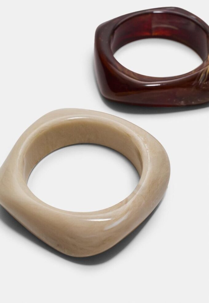 Juego de 2 pulseras rígidas