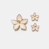 Juego de 3 broches de flores