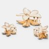 Juego de 3 broches de flores