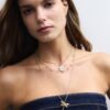 Juego de 3 collares con flores y libélulas