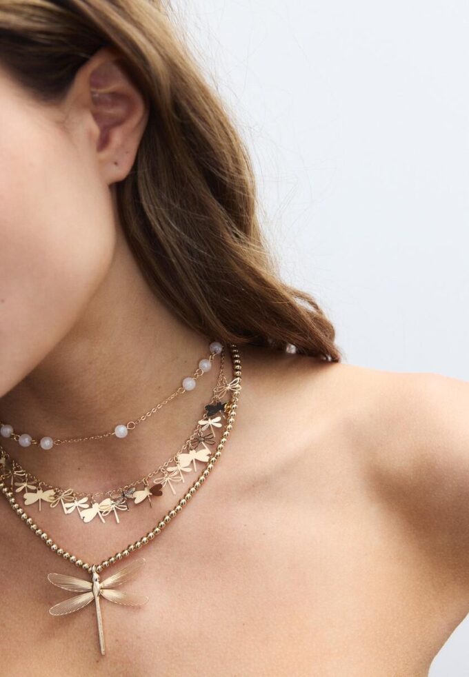 Juego de 3 collares de libélula