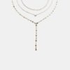 Juego de 3 collares Lariat Heart