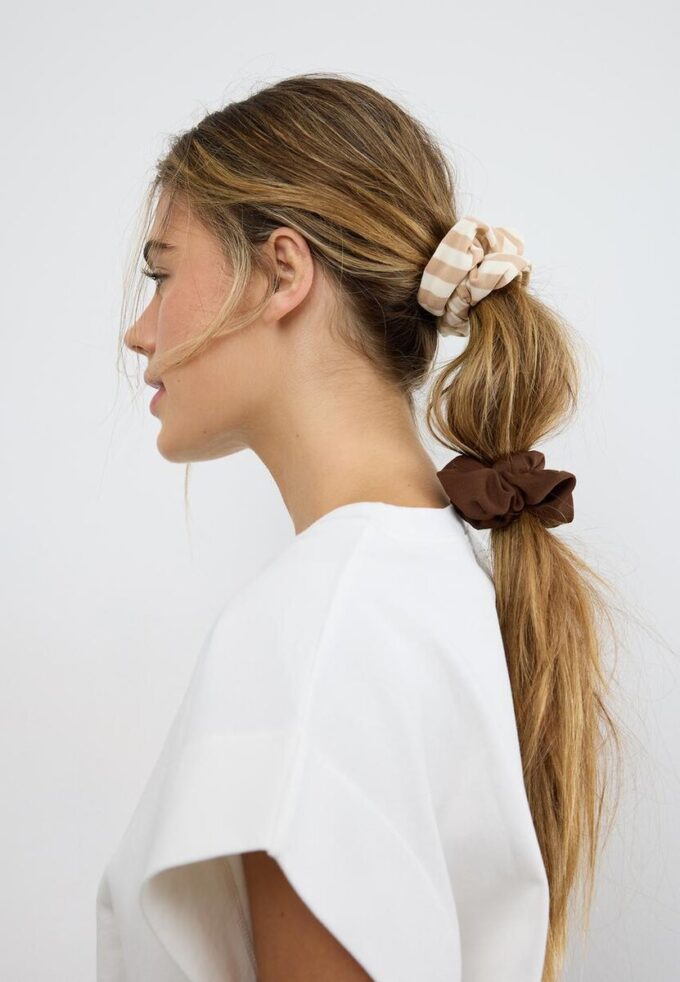 Juego de 3 gomas para el pelo a rayas