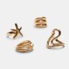Juego de 4 anillos de estrella
