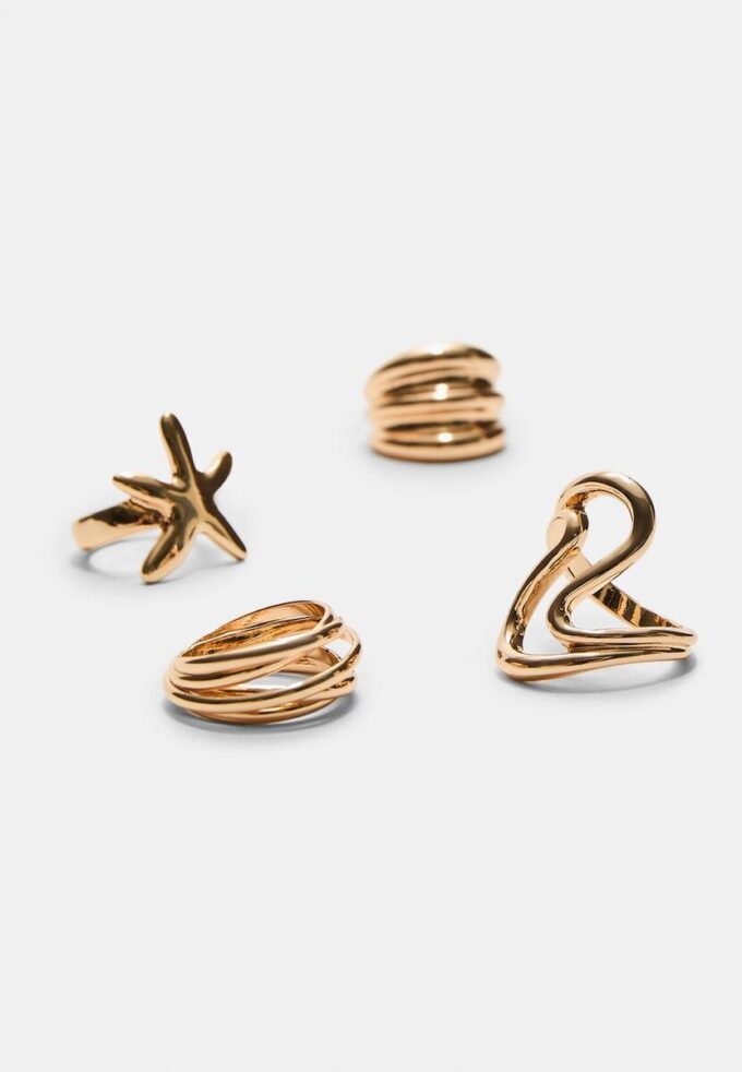Juego de 4 anillos de estrella