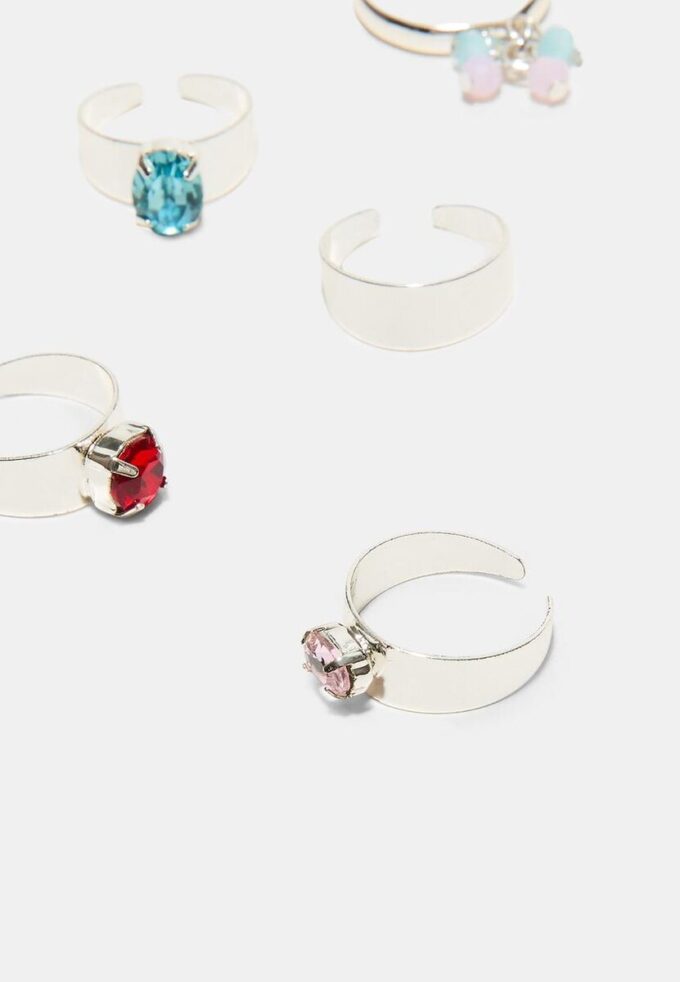 Juego de 5 anillos para los dedos de los pies Juego de 5 anillos para los dedos de los pies