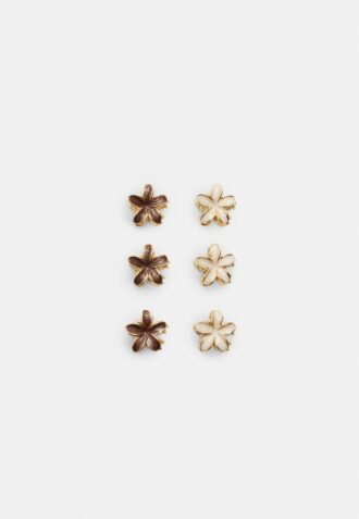 Juego de 6 mini pinzas para el pelo con forma de flor