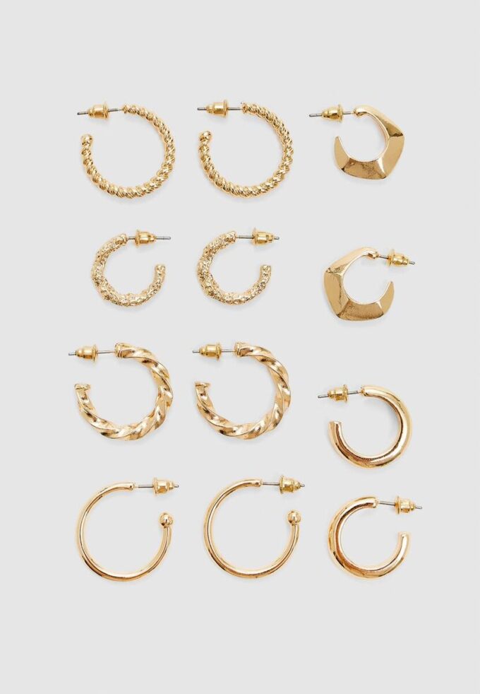 Juego de 6 pares de aretes básicos