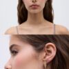 Juego de 9 aretes de mariposa y perlas de imitación Juego de 9 aretes de mariposa y perlas de imitación