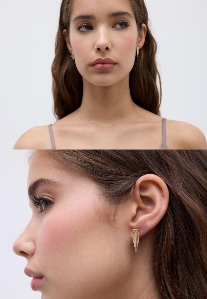 Juego de 9 aretes de mariposa y perlas de imitación Juego de 9 aretes de mariposa y perlas de imitación