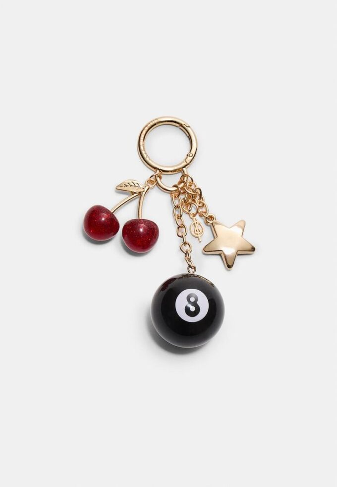 Llavero con charm número 8
