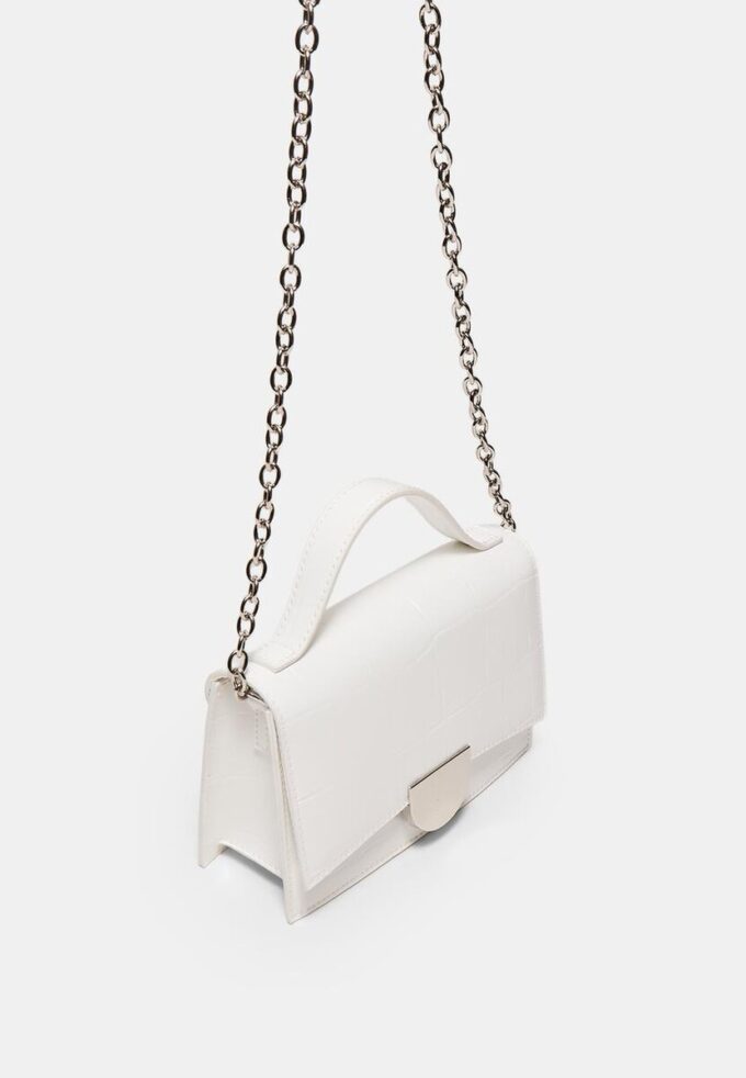 Mini bolso cruzado rígido con efecto coco