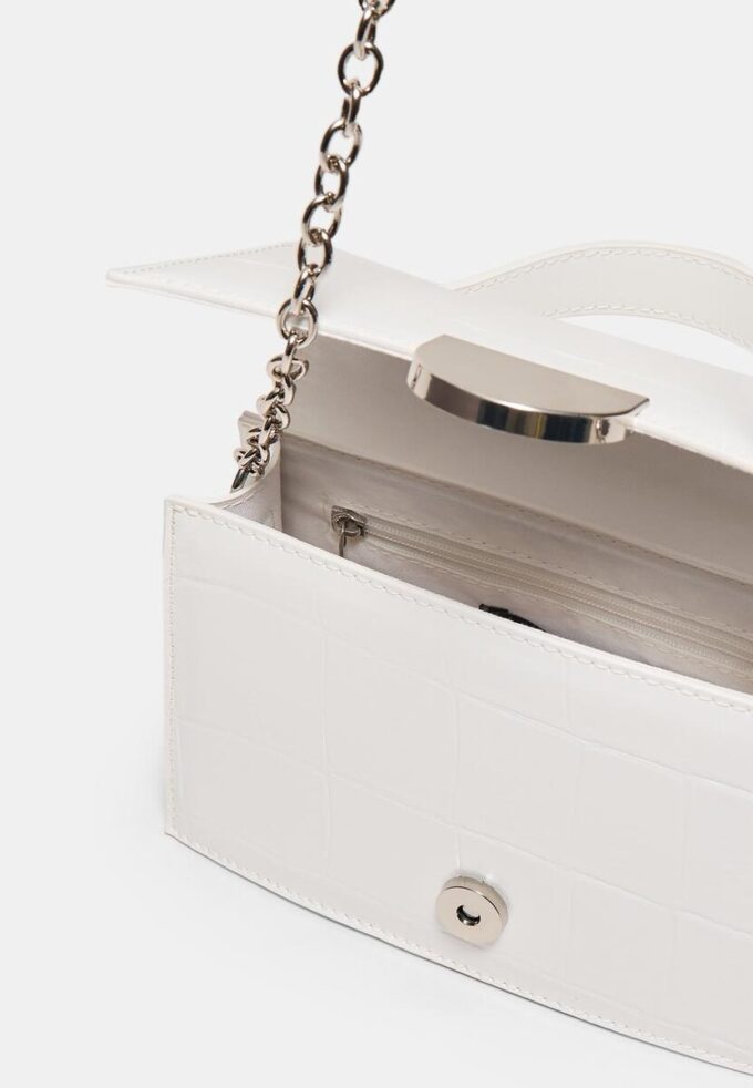 Mini bolso cruzado rígido con efecto coco