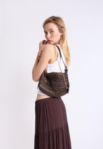 Mini bolso de hombro de ganchillo