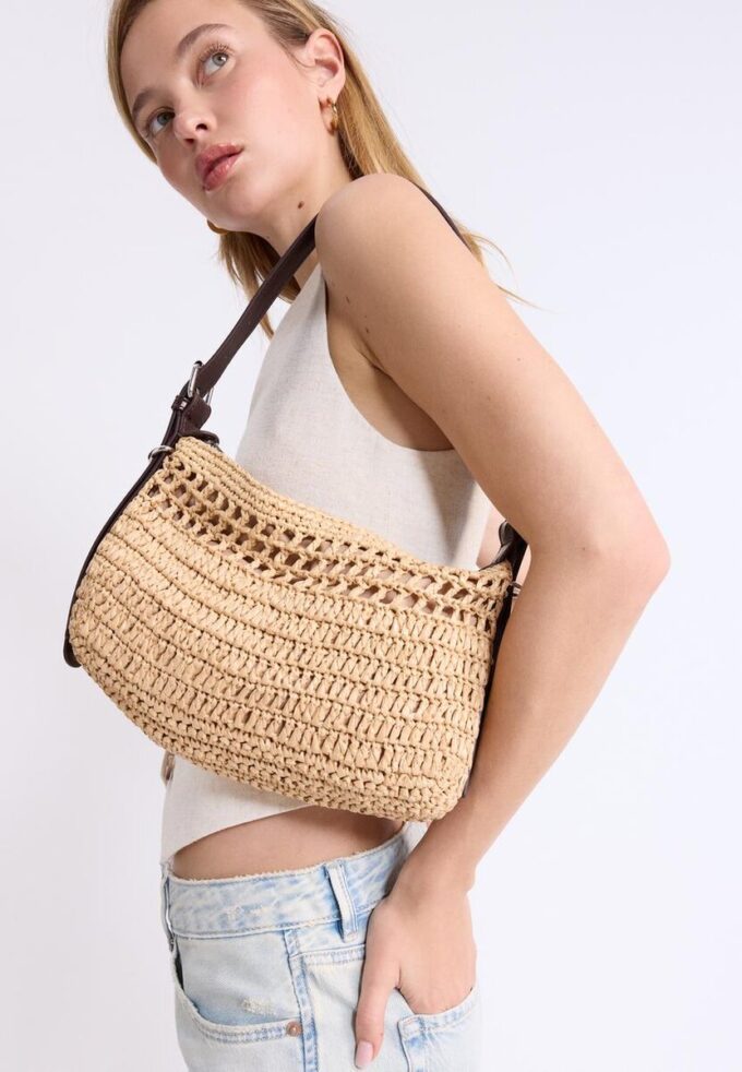 Mini bolso de hombro de ganchillo Mini bolso de hombro de ganchillo