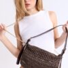 Mini bolso de hombro de ganchillo Mini bolso de hombro de ganchillo