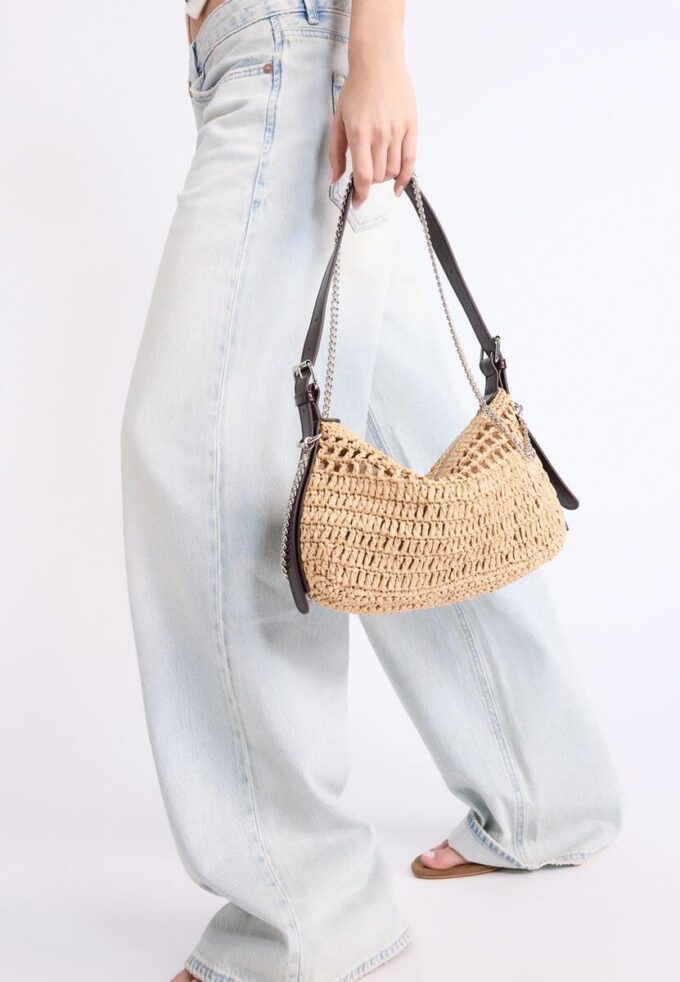 Mini bolso de hombro de ganchillo Mini bolso de hombro de ganchillo